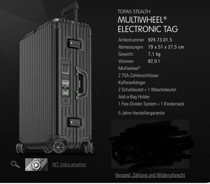 バッグ Rimowa stealth 82L Shop Rimowa Topas Stealth IATA Luggage 30&quo – Luggage Factory