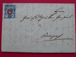 1851, Rayonbrief von Schüpfheim, T.16 B2-LU, Kat: 1'050.-+