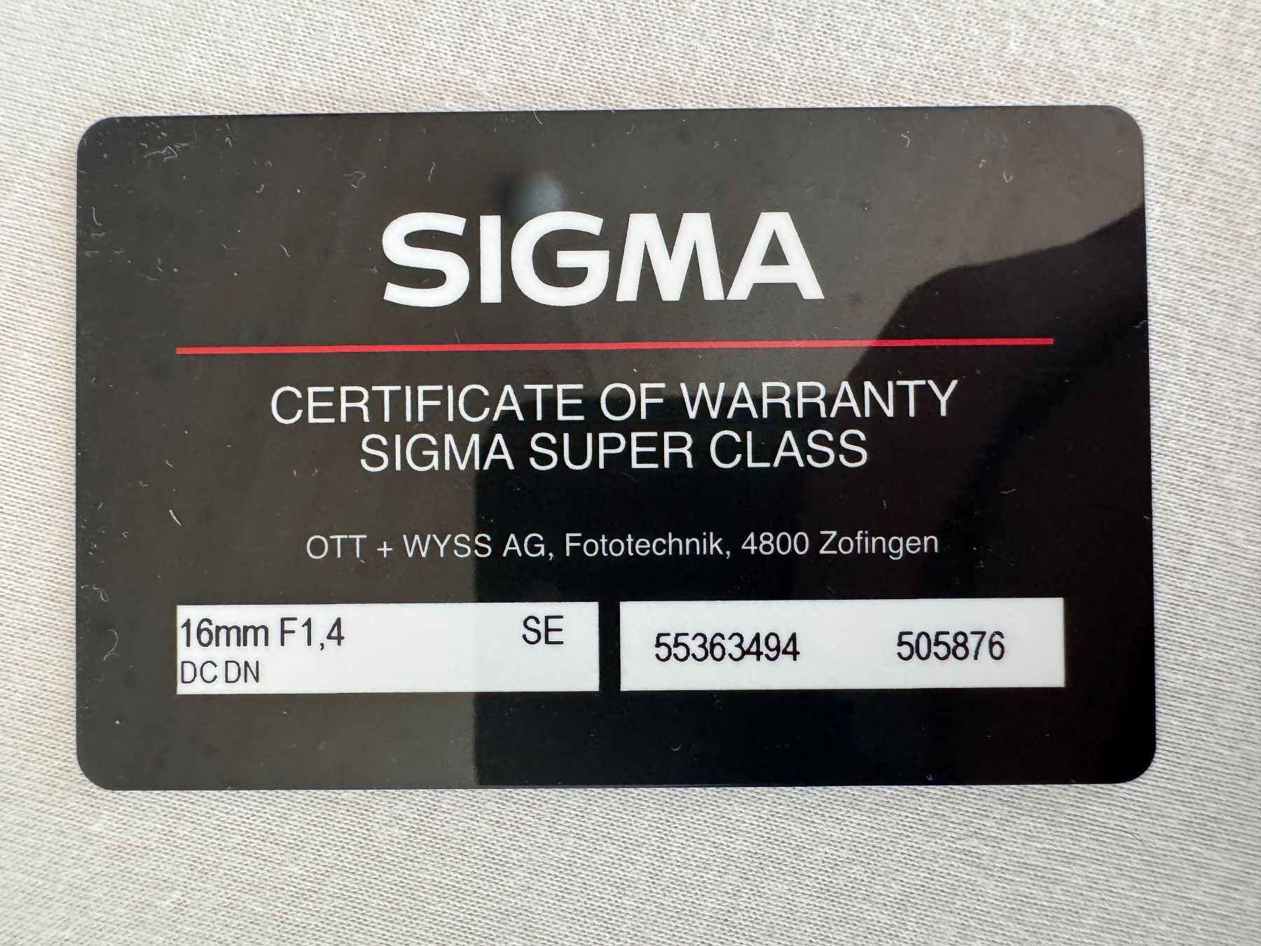 Sigma Objektive: Sigma 16mm F1.4 Sony E Mount – Gebraucht aus Würenlos von tif3 6