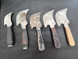 Viertelmondmesser Sattlermesser Ledermesser Antike Messer