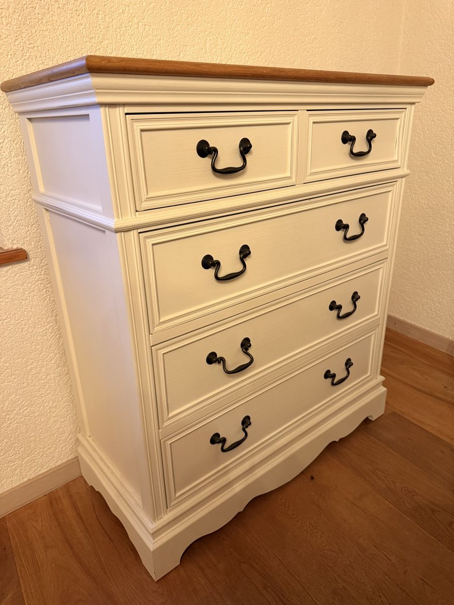 Maisons du monde Cassettiere: Léontine - Commode haute 5 tiroirs crème L86 – Usato da Etoy venduto da mau_677p 1