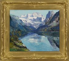 Emil Brehm (1880-1954): Vorderer Gosausee mit Dachstein