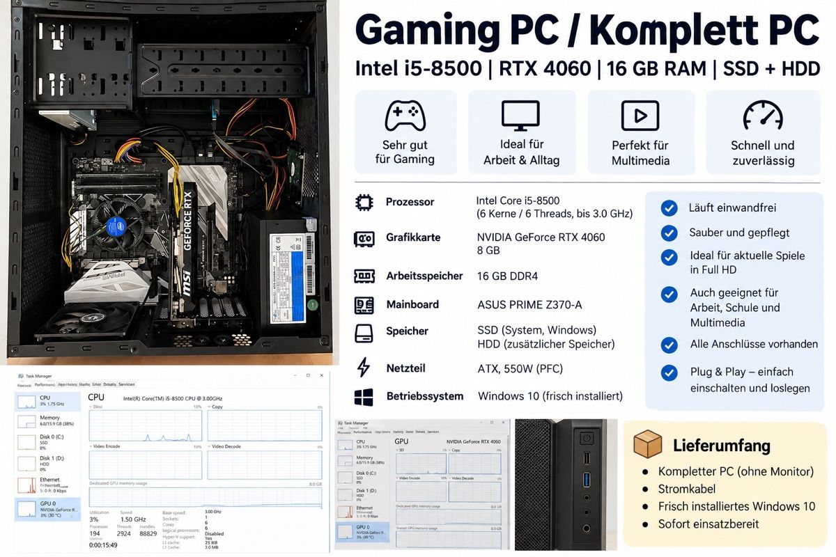 Nvidia PC: Gaming Pc – Usato da Zofingen venduto da chr_5kyj