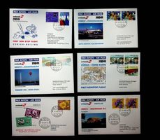 SUISSE  POSTE AÉRIENNE  6 VOLS SWISSAIR  1991-1992 /U134
