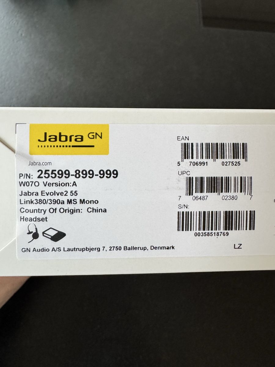 Jabra Cuffie: Jabra EVOLVE2 55 Mono originalverpackt – Nuovo e nell'imballaggio originale da Berneck venduto da Koenner.J 1