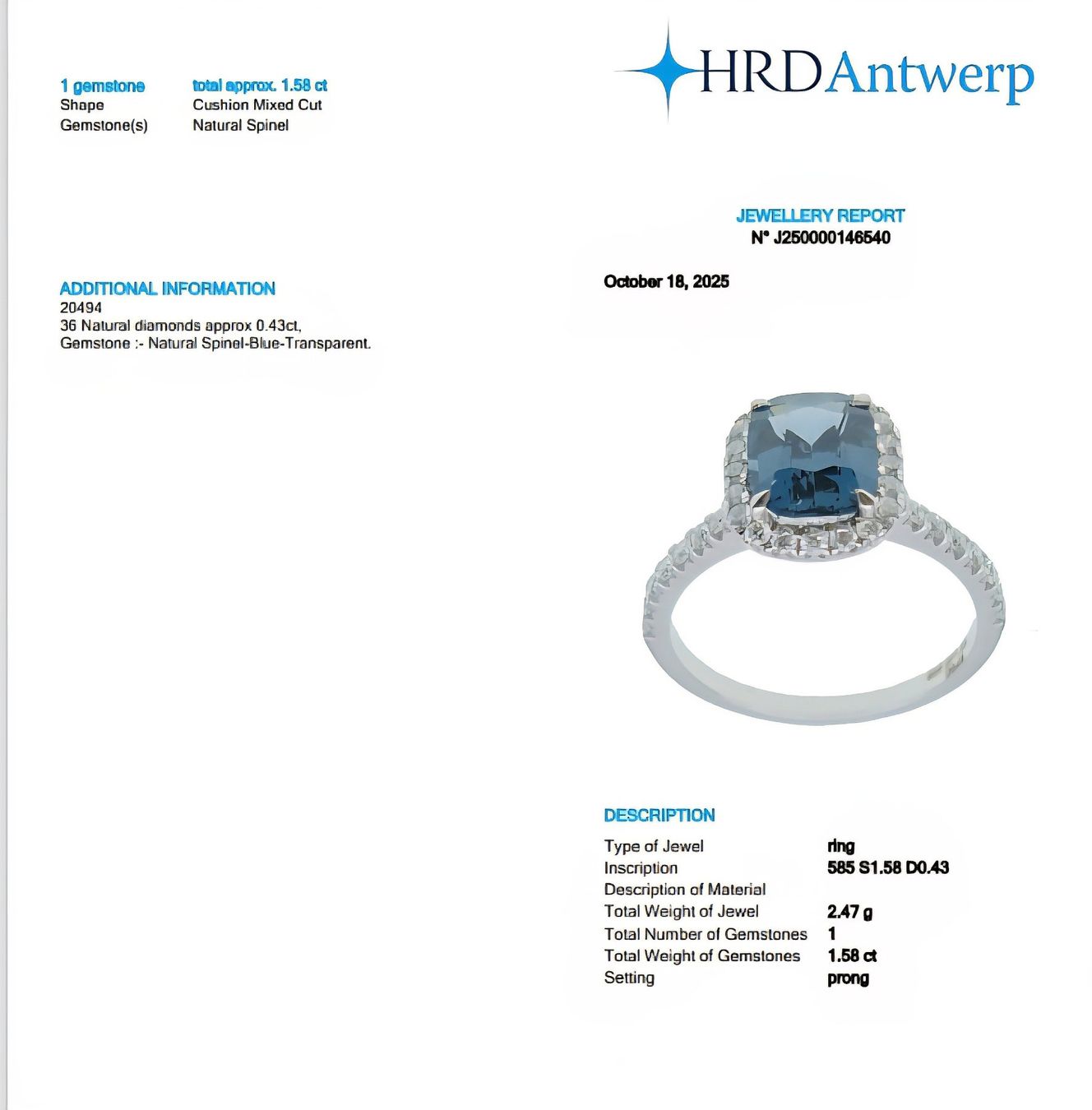Anelli: Spinel-Ring 14k Weissgold 1,58ct – Nuovo e nell'imballaggio originale da Illnau venduto da Juwelier_Mahler_GmbH 4