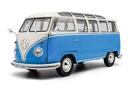 VW BUS T1 SAMBA 1962 BLAU/WEiSS 1:18 SOLIDO