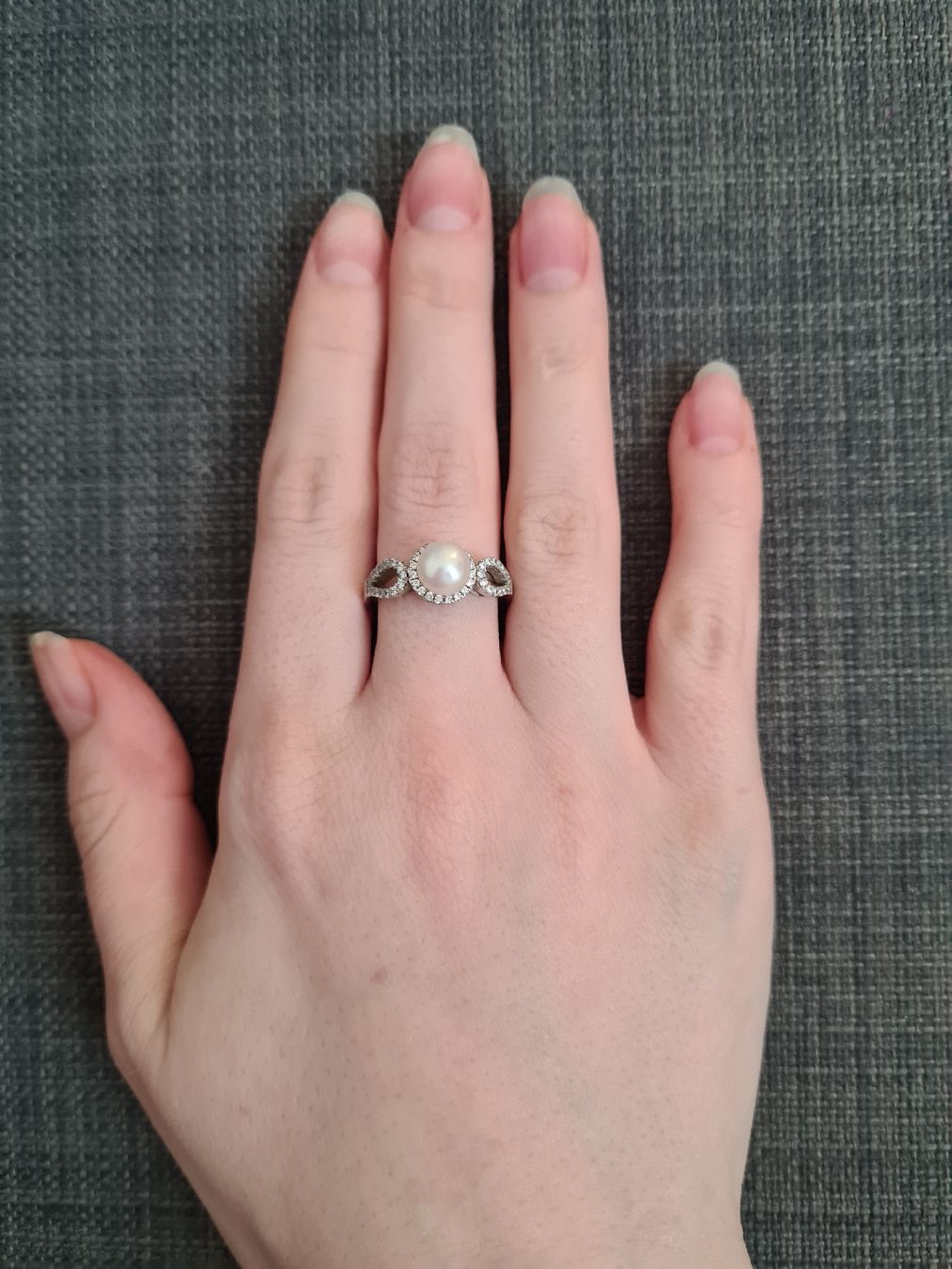 Ringe: Sterling Silber Ring mit Adriatischen Meer Perle – Neu (gemäss Beschreibung) aus Schaffhausen von gle_6gfp