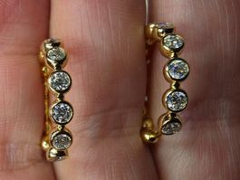 Boucles d'oreille argent diamants de moissanite 0,756 ct GRA