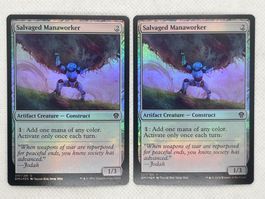 2x "Salvaged Manaworker" Foil MTG Karte