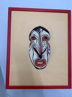 Ältere Expressionistische Holzmaske bezeichnet Mack