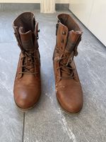 Mustang Lederstiefeletten Gr. 38, Braun