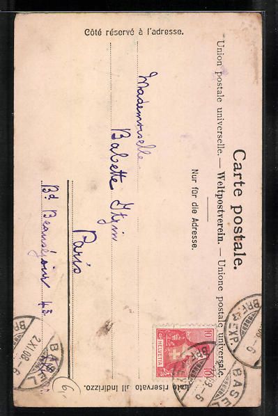 Cartoline postali: AK Basel, Strassenpartie der Rittergasse – Usato da Berlin venduto da bartko-reher 1