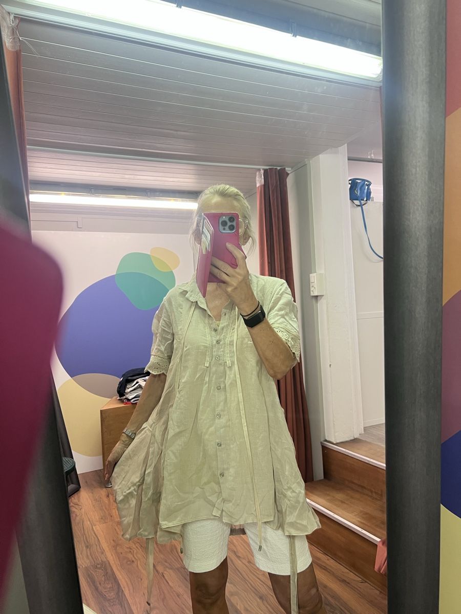 Tuniche: Leinen Tunika Ghungroo neu beige one size – Nuovo e nell'imballaggio originale da Burgdorf venduto da puppennetz