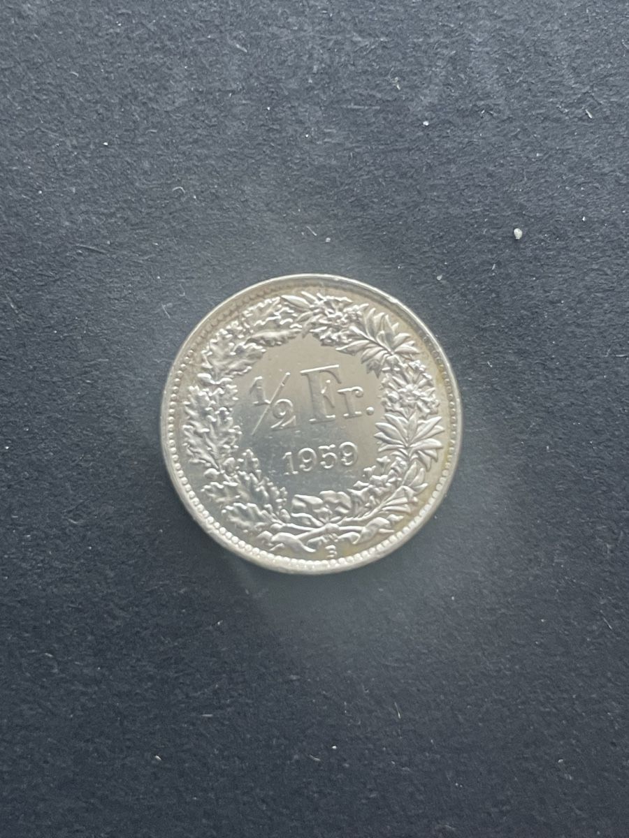 Alle Münzen: -.50 Silber CH Jahr 1959 – Gebraucht aus Meierskappel von Hala03
