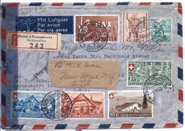 VOL ZÜRICH - NEW YORK avec PP 1945 , PAX No. 271- propagande