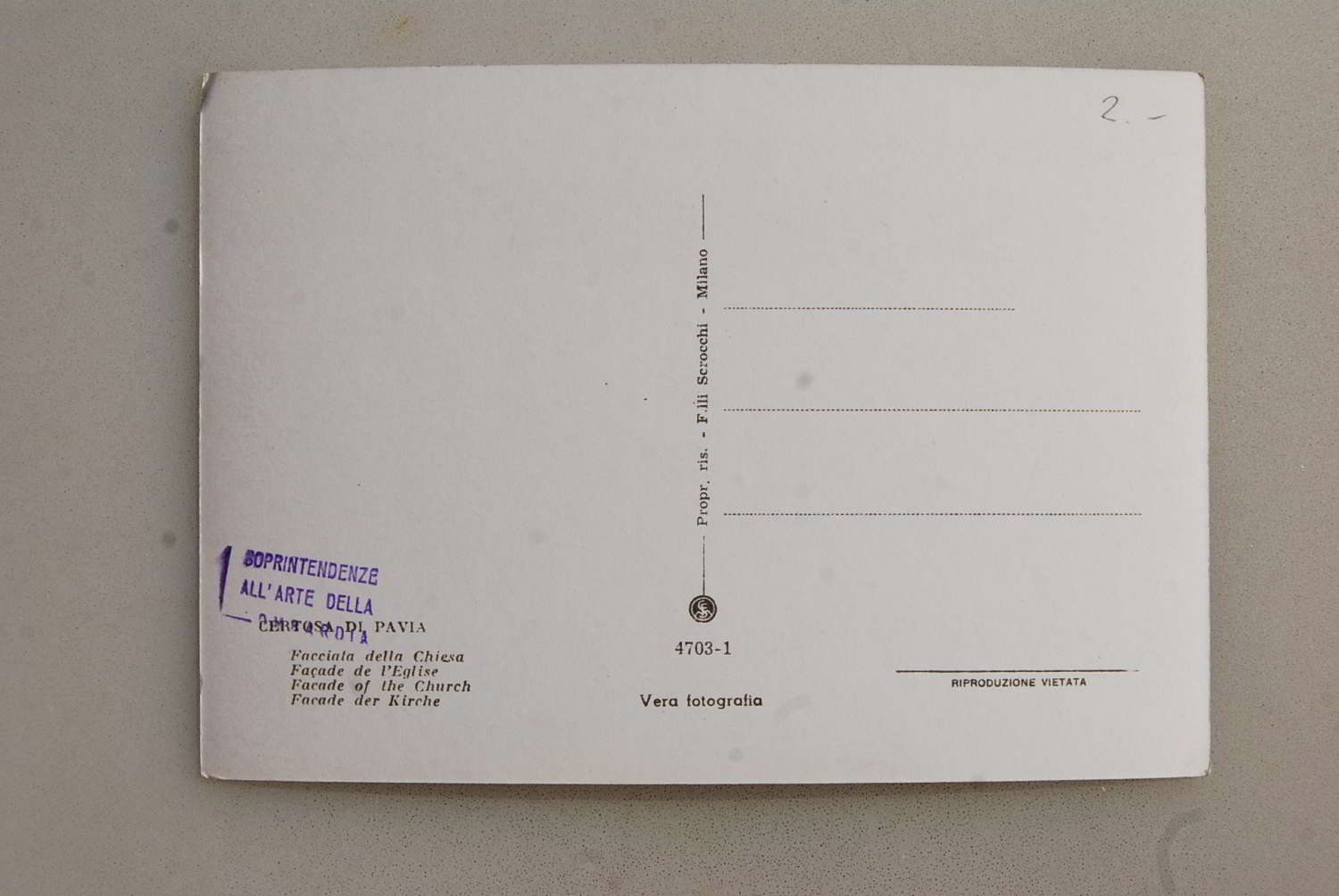 Cartoline postali: AK Certosa di Pavia – Usato da Rüfenacht BE venduto da Toro06 1