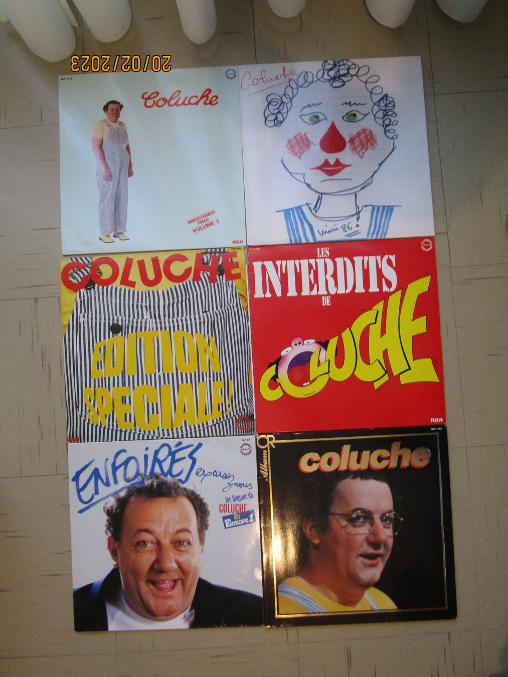 Schallplatten: 6 DISQUES VINYLE 33 TOURS  " COLUCHE " – Gebraucht aus Chêne-Bourg von breno56