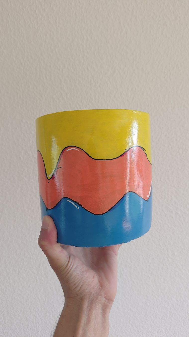 Pots de fleurs: Ceramic pot hand painted – Neuf (Voir description) à Wetzikon ZH par Alfvisions 1