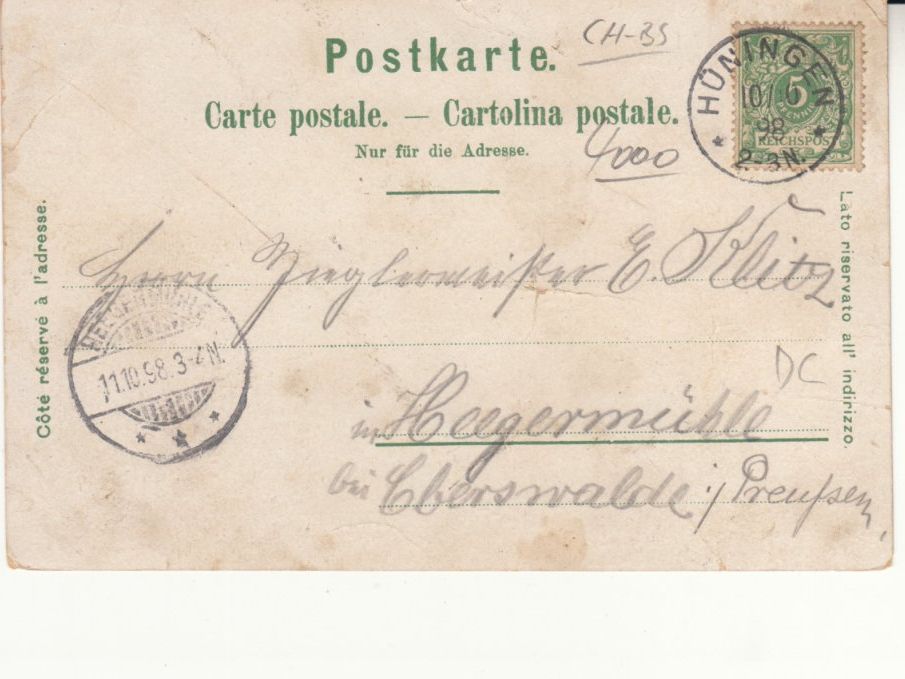 Ansichtskarten: Basel 1898 – Gebraucht aus Bürglen TG von StampGraf 1