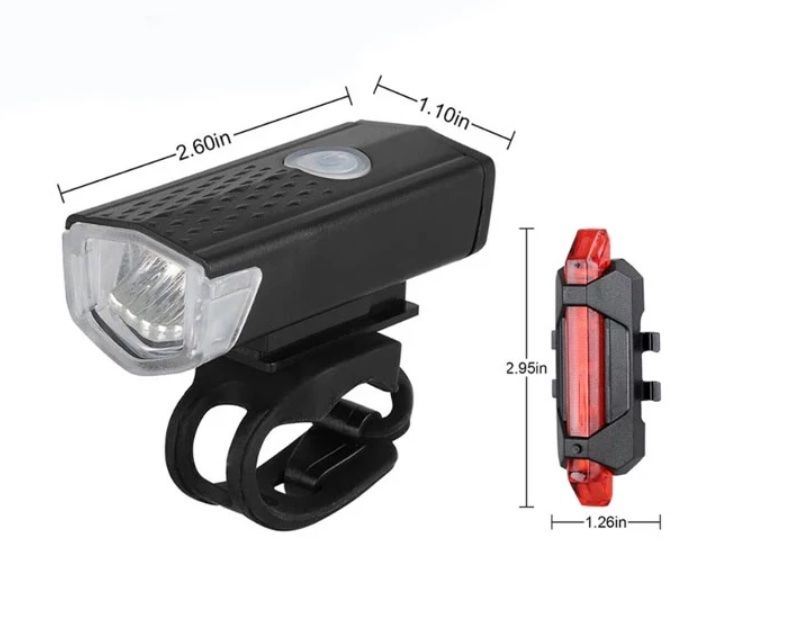 USB wiederaufladbar vorne hinten Fahrradlicht Lithium-Batterie LED