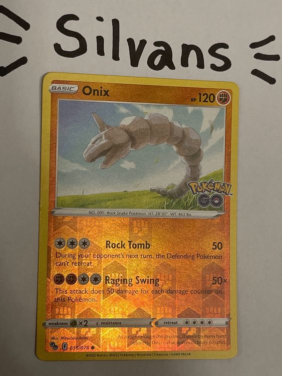 Onix Reverse - Pokémon Go Pokémon card 036/078