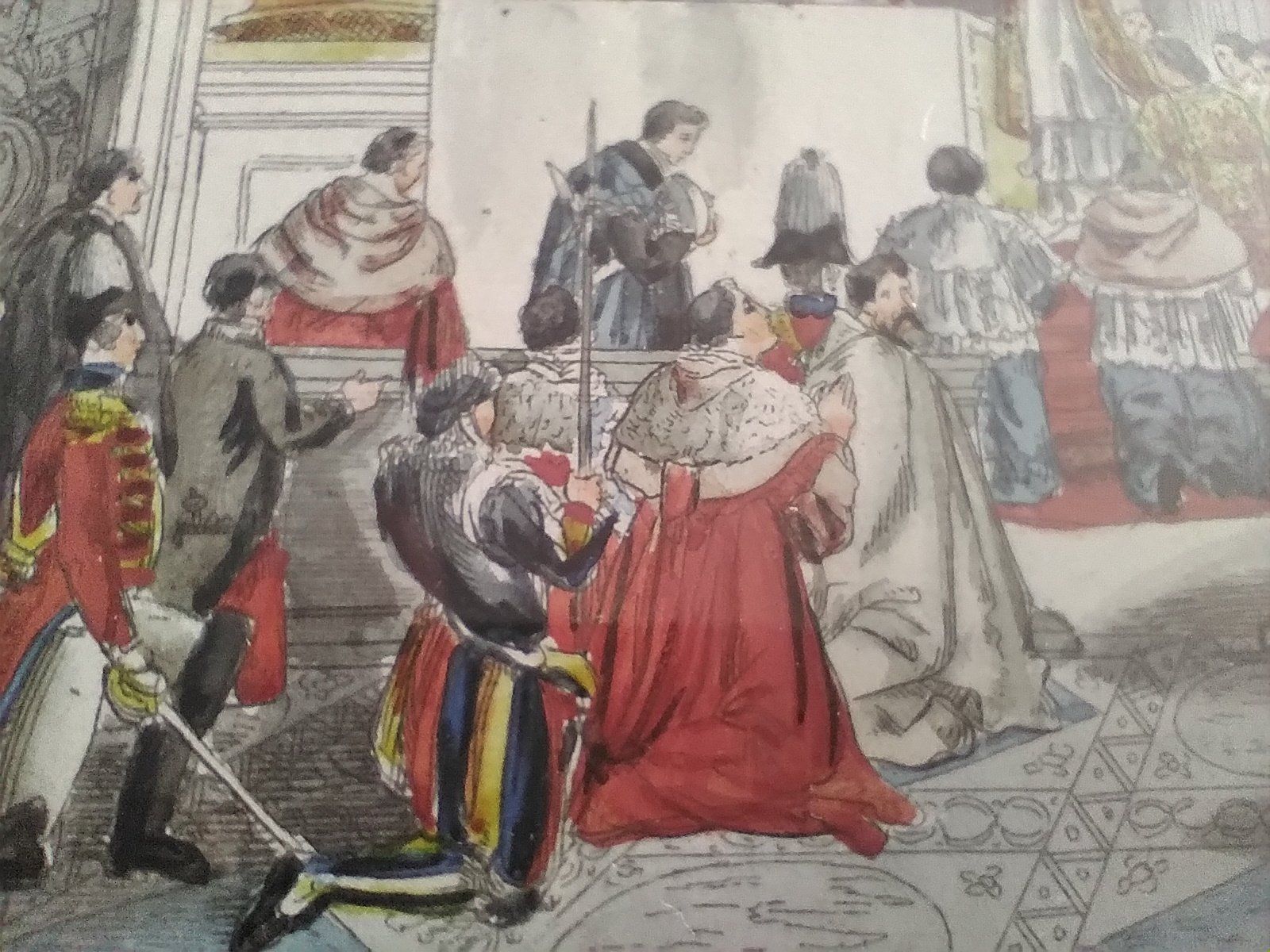 Poster & Bilder: Federzeichnung koloriert / Papst – Gebraucht aus Rieden AG von Hema55 7