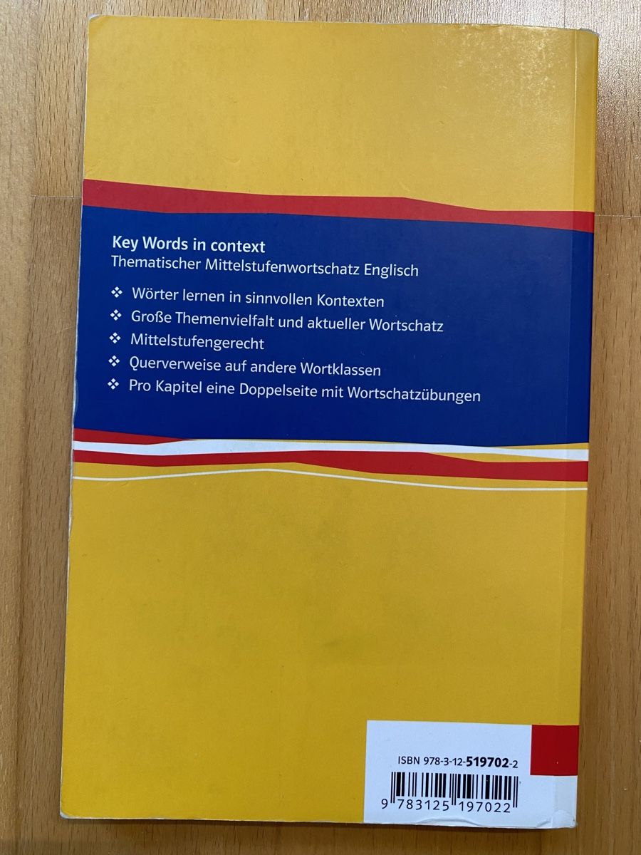 Libri: Englisch Vokabelbuch "Key Words in context" Klett – Usato da Bassersdorf venduto da jeh99 1