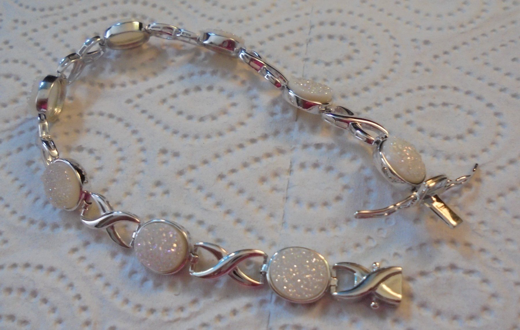 Armbänder & -reifen: Echtschmuck: Perlenschimmer-Glitzer-Quarz-Silberarmband – Neu (gemäss Beschreibung) aus Zuchwil von maumauchi 8