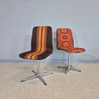 1 Stück 70er Swivel Stool Drehstuhl Polsterstuhl Stuhl