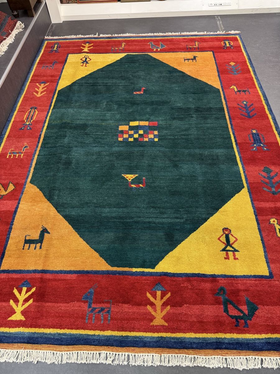 Tapis: Indo Art Gabbeh grün NEU – Neuf avec emballage d'origine à Liestal par nani054