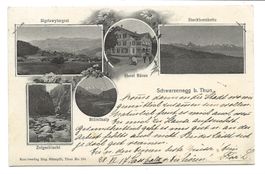 Schwarzenegg bei Thun (BE) Hotel Bären - Blümlisalp - 1917