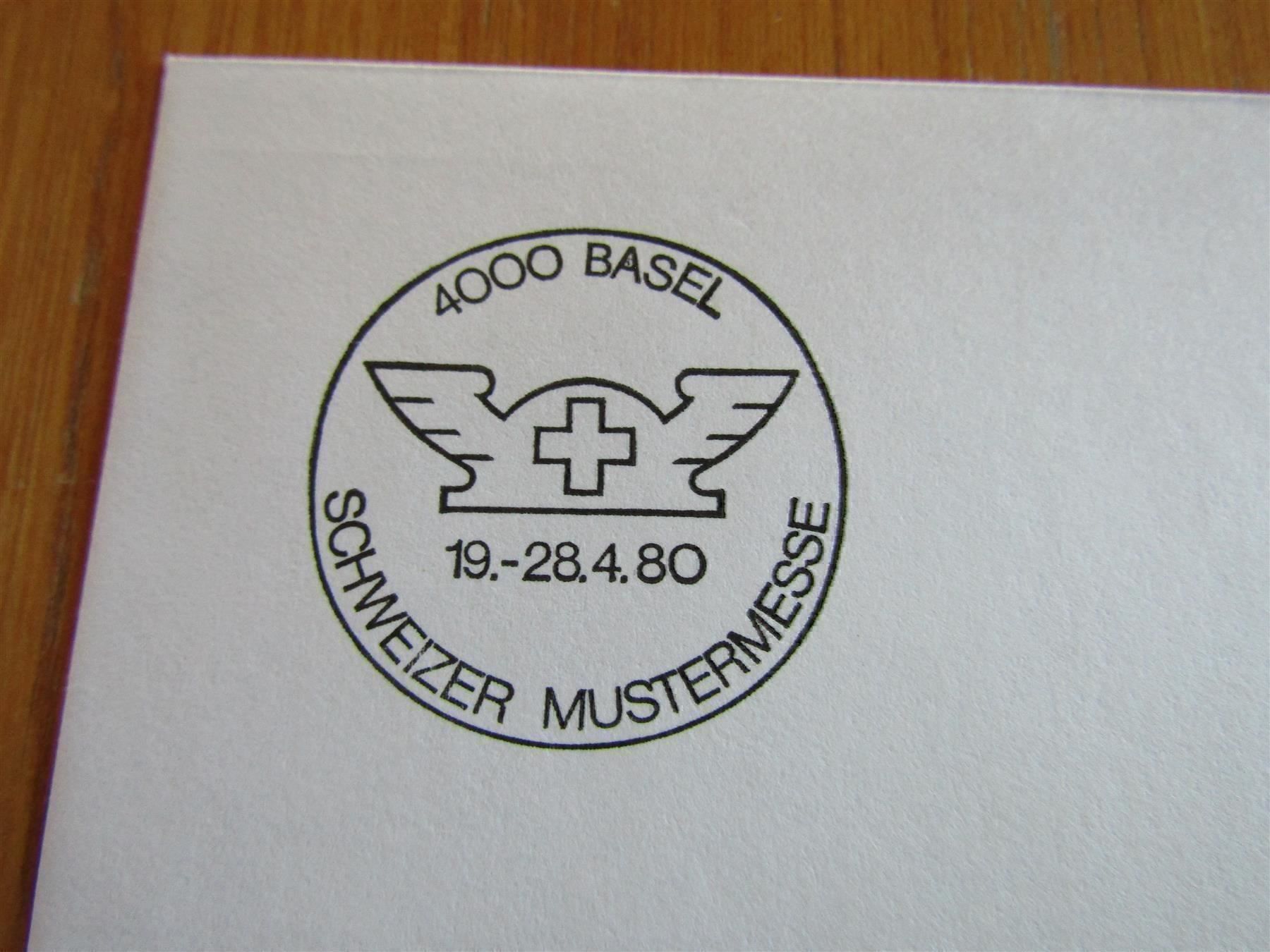 Couverts & Versandtaschen: Briefumschlag Schweizer Mustermesse Basel 19.-28.4.80 – Gebraucht aus Herzogenbuchsee von Winigo 2