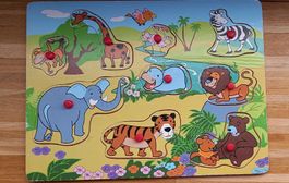 Holzpuzzle Tiere, Lernspielzeug für Kinder, Top Zustand!