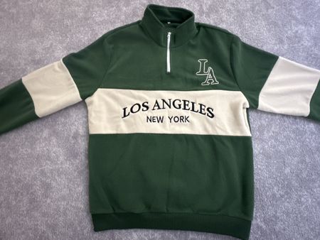 Warmer Fleece Pullover mit LA Stickerei, Grösse L