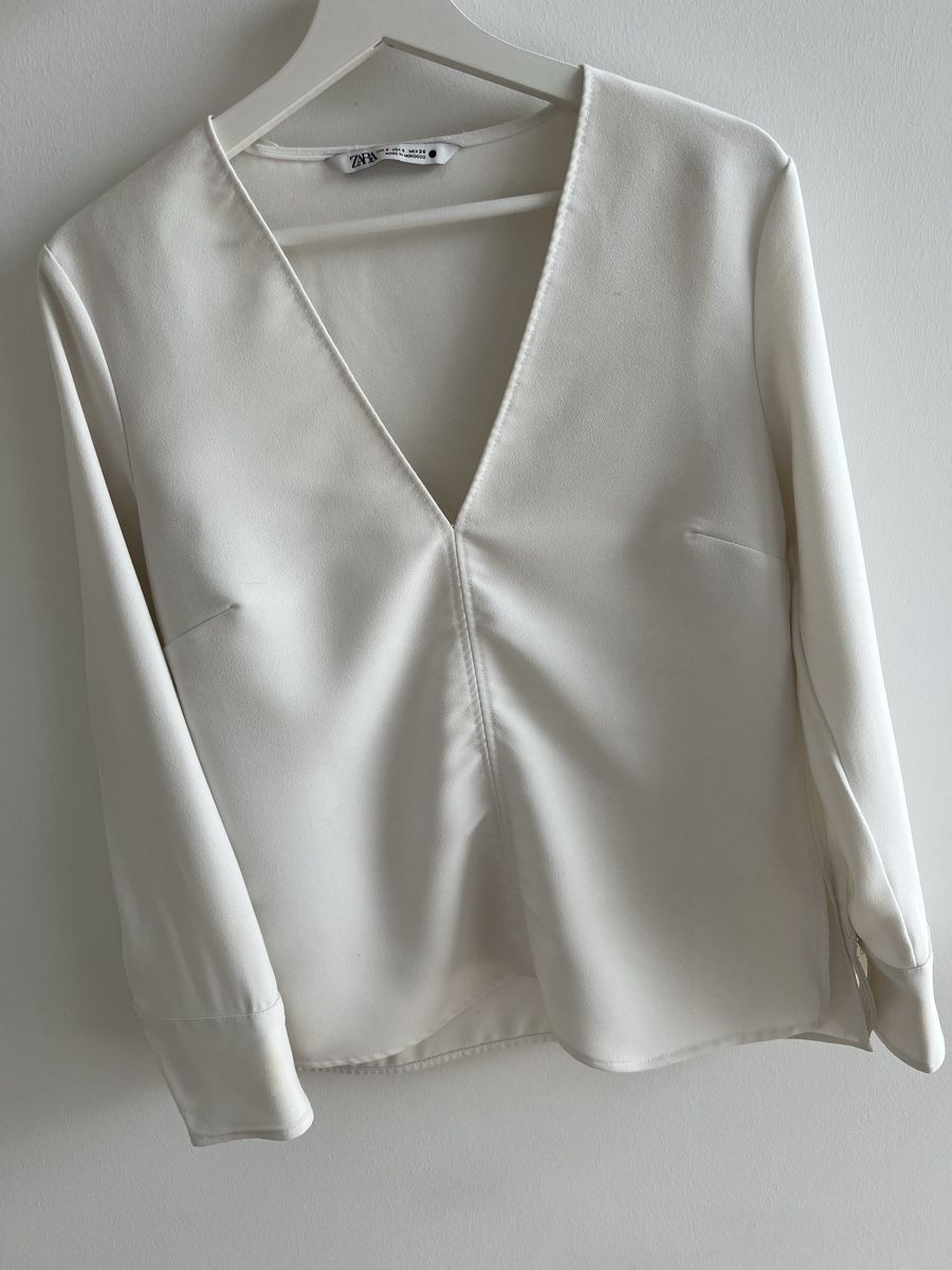 Zara Blusen: ZARA Long Sleeve Blouse White Size S – Gebraucht aus Zürich von mps_9cp7 4