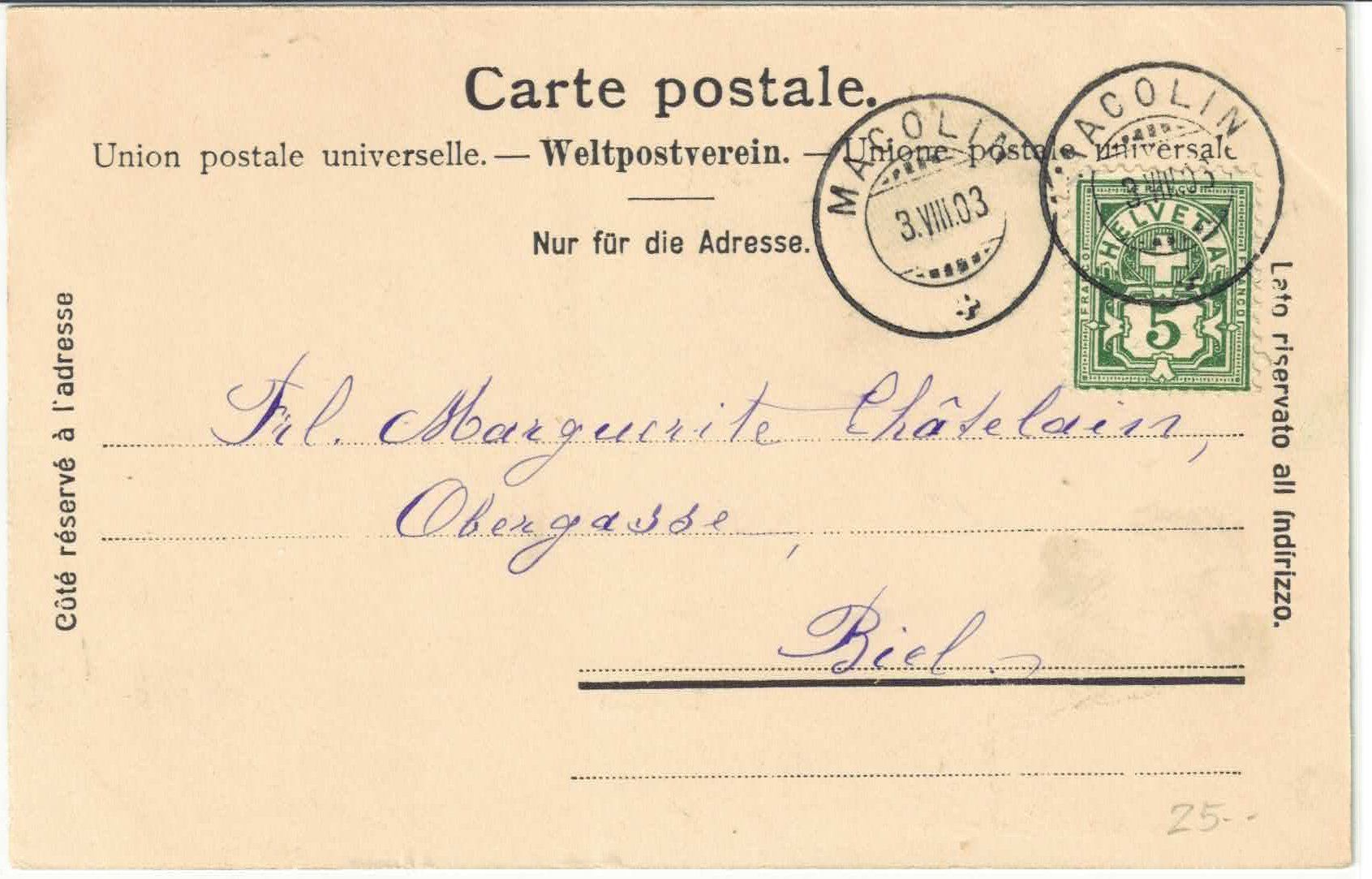 Cartoline postali: Macolin - Dorfpartie – Usato da Ettingen venduto da Kartenplanet 1