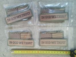 US-Army; <Auf Gott vertrauen wir>, Patch 2er Set mit Klett
