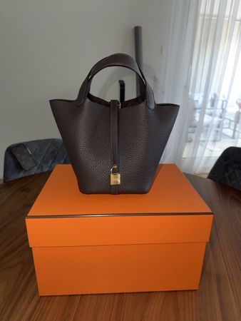 Hermes Picotin 18 bai/brun NEU UND UNGETRAGEN inkl. Siegel