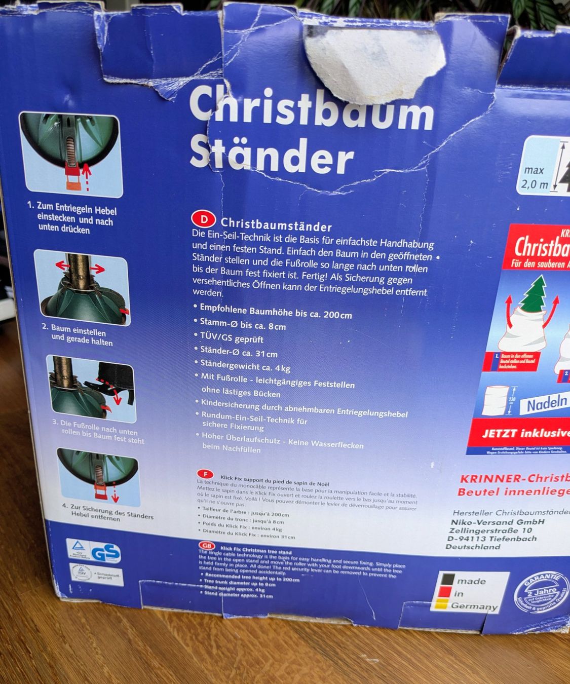 Pieds de sapin de Noël: Christbaumständer mit Einseiltechnik – D'occasion à Wabern par jenglbells 3