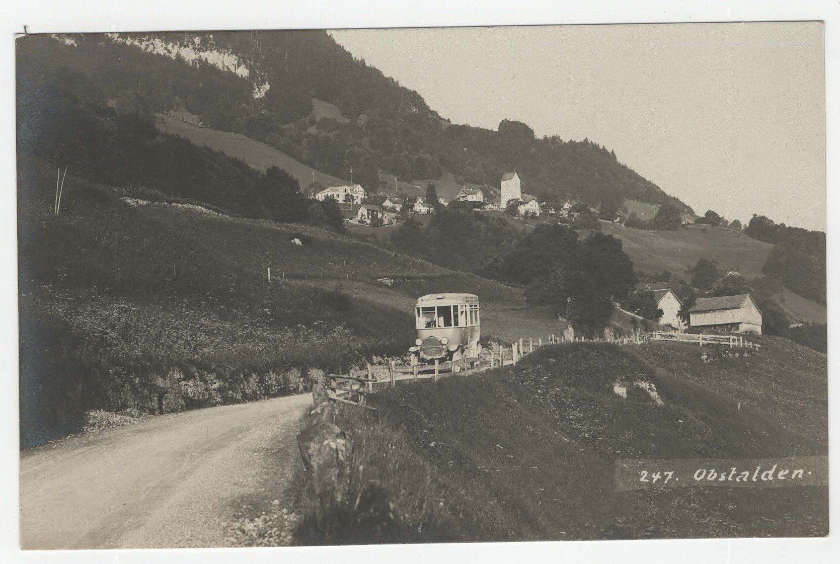 Cartoline postali: Obstalden mit Postauto – Usato da Winterthur venduto da Wintiwest