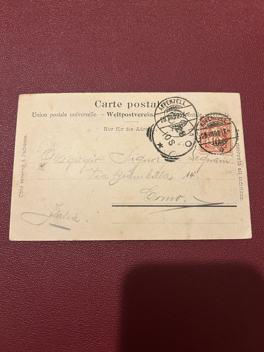 Cartoline postali: Appenzell 1902 – Usato da Breganzona venduto da Milesbo 1
