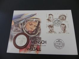 Münzbrief CCCP 1 Rouble 1981 - Juri Gagarin