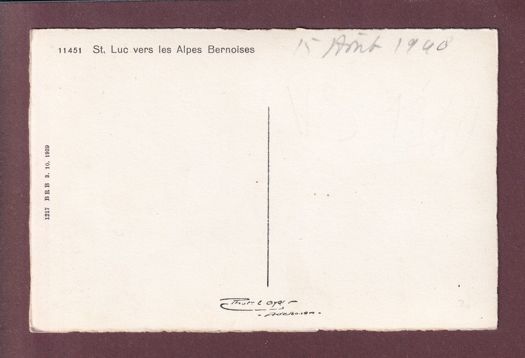 Cartes postales: ST. LUC - 1940 – D'occasion à Pully par nicecards 1