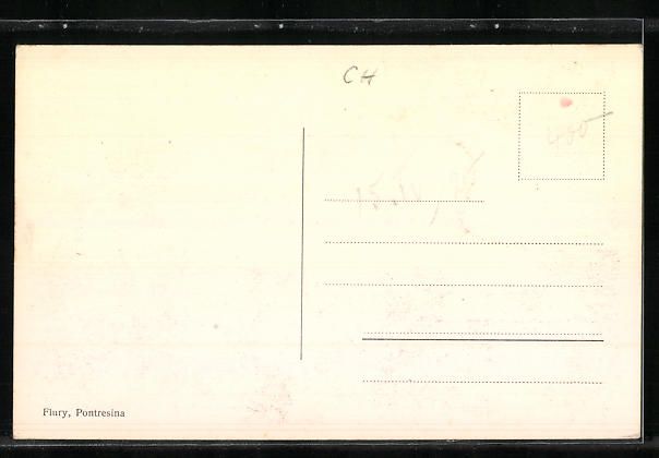Cartoline postali: Pontresina, Strassenpartie mit Gebäudea – Usato da Berlin venduto da bartko-reher 1