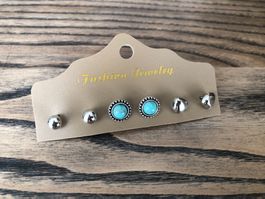 3 Stk. Ohrringe Ohrstecker Modeschmuck