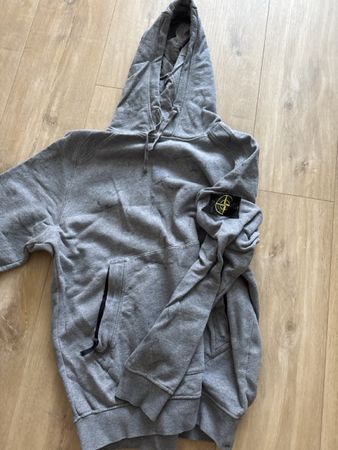 Stone Island Hoodie Grau Grösse L - Perfekt für kühle Herbst
