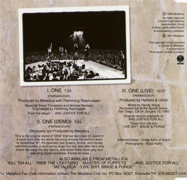CD: Metallica – One Single – Usato da Gingins venduto da Demonseed 1