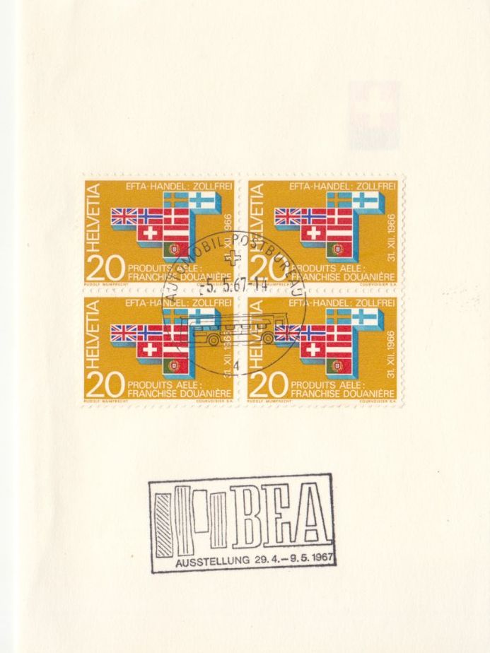 Tutti i francobolli: Sonderstempel A. 1053 BEA Bern 1967 – Usato da Bürglen TG venduto da StampGraf