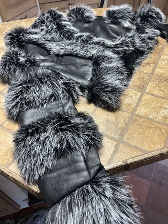 Glamour Giacca tg S/M👌in pelle ecco con pelliccia  nuova